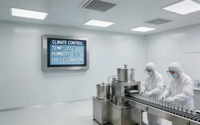 Pharmaceutical heat pump application