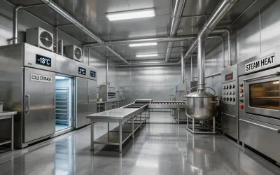 Food processing heat pump application