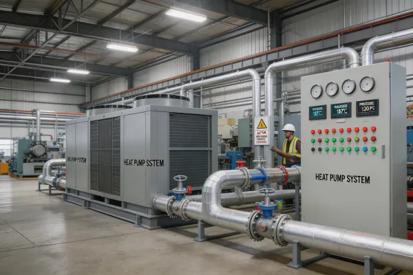 Industrial process heat pump